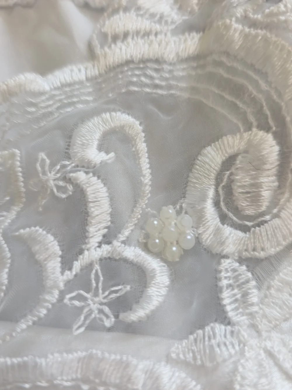 Appel Vintage White Silky Maxi Slip Dress Nightgown Lingerie Size M Bridal Lace
